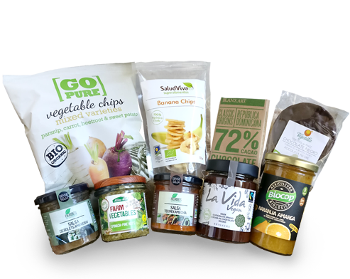 Entrega a domicilio en Barcelona de productos veganos bio: organic vegan